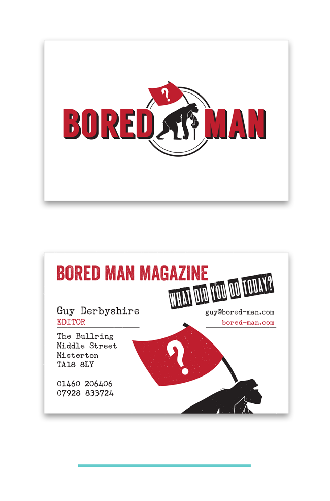 Bored Man Magazine Branding & Identity by Theory Unit Graphic Design in Yeovil