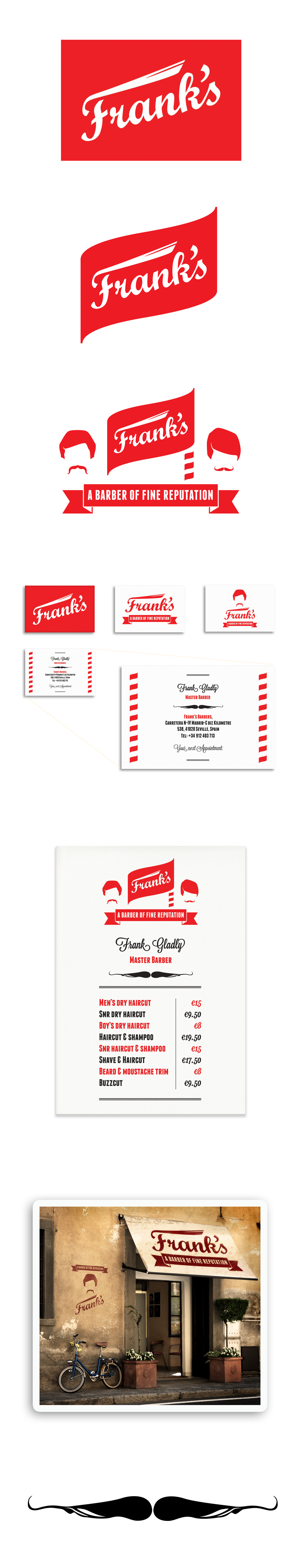 Frank's Barber Logo Shop Seville by Theory Unit Graphic Design