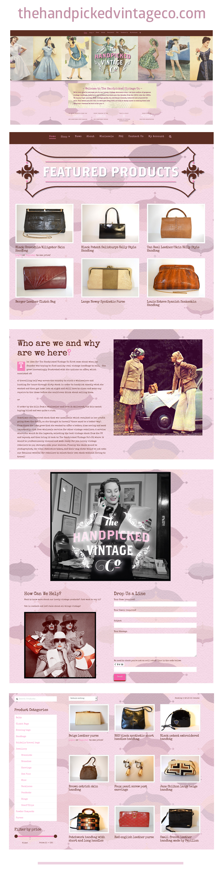 The Handpicked Vintage Co Ecommerce Website